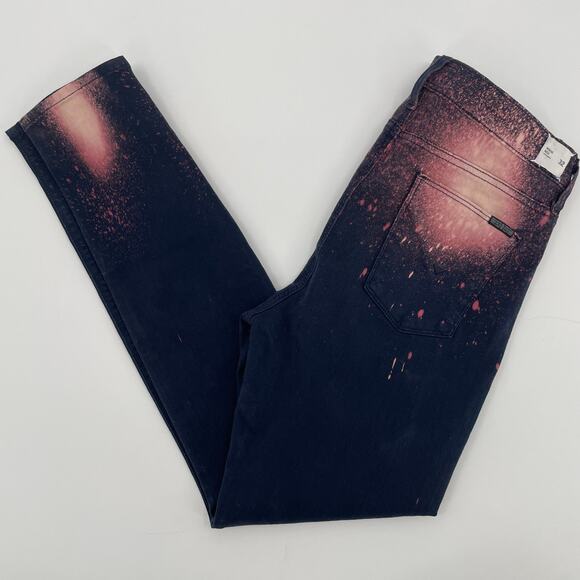 Hudson Women's Nico Super Skinny Midrise Jeans, Sz. 32 Artsy Cosmo Tie Dye Edgy - Picture 10 of 16